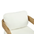 thumbnail image 4 of Christopher Knight Home Boucle Upholstered Dining Chairs with Curved Backrest, Natural + White, Set of 2, 4 of 11