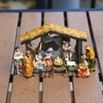 thumbnail image 5 of Folzery Christmas Nativity Scene Hand Painted Sculpted Collectable Table Ornament Nativity Sets For Christmas Indoor Manger Scene, 5 of 6
