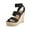Black, variant on OAVQHLG3B Women Shoes Casual Peep Toe Wedges Super High Heels Fashion Elastic Lace-up Sandals