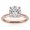 Pink, variant on Solitaire Engagement Ring, Certified 3Carat Round Cut Lab Created Moissanite in 18K Rose Gold Plating for Women