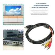 1080P HDMI-compatible Male Video to 3 RCA AV Audio Cable Cord For TV Adapter X2Y9