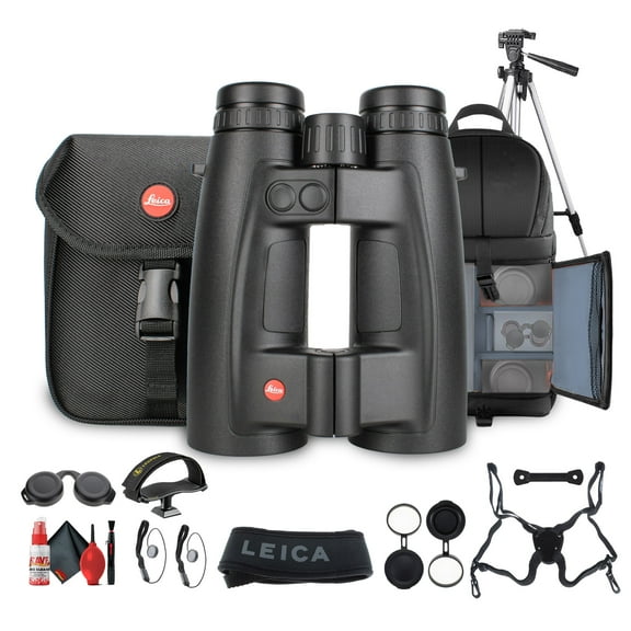 Leica 8x56 Geovid Pro Rangefinder Rugged Compact Weather-Proof Hunting Binoculars - Bundle