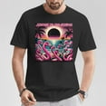 thumbnail image 2 of Solar Eclipse 2024 Retro Flamingos Flockin' To The Eclipse T-Shirt, Vintage Tropical Bird Celestial Event Tee, April 8 Total Eclipse Fun Graphic Shirt for Men Women, 2 of 3