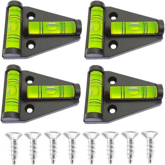 4 Pcs Magnetic RV Levelers with Screws Mounting and Magnetism Dual-use, T Type RV Levelers,RV Parts Accessories Exterior Leveling Stablilization Levelers (Black）