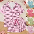 thumbnail image 2 of Cotton Pajamas for Women Set Valentine's Day Pjs Sets Short Sleeve Tops and Shorts Outfit, 2 of 8