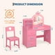 thumbnail image 4 of Tocador Infantil con Espejo e Iluminación, Escritorio de Maquillaje para Niñas con Silla, Estantes y Cajones de Almacenamiento, 4 of 7