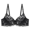 thumbnail image 3 of Levmjia Women Lace Bras Underwire Push Up Mesh Comfortable Everyday Wear Polyester Plus Size Multi Color Options, 3 of 3