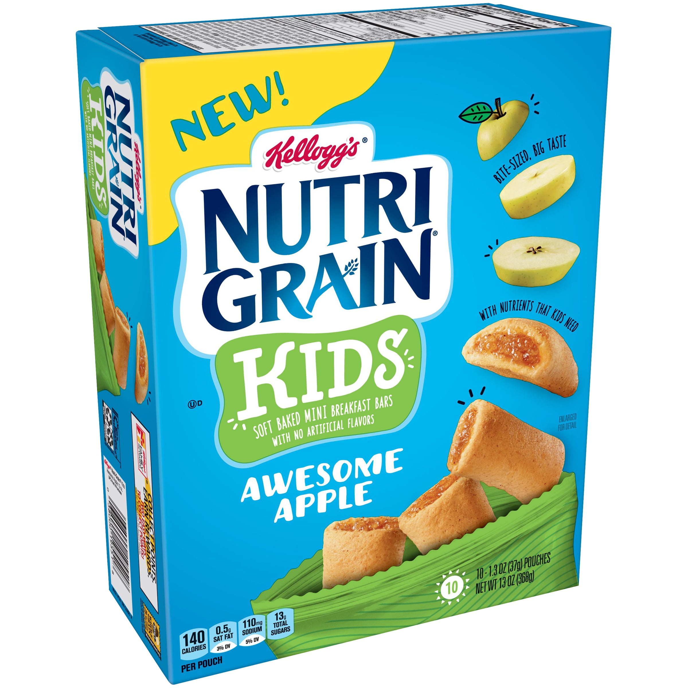 Kellogg's NutriGrain Awesome Apple Bites Kids Mini Breakfast Bars 13