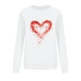 thumbnail image 6 of Craaazy Women's Valentines Day Sweatshirt Long Sleeve Round Neck Tops with Love Heart Prints Gifts, 6 of 6