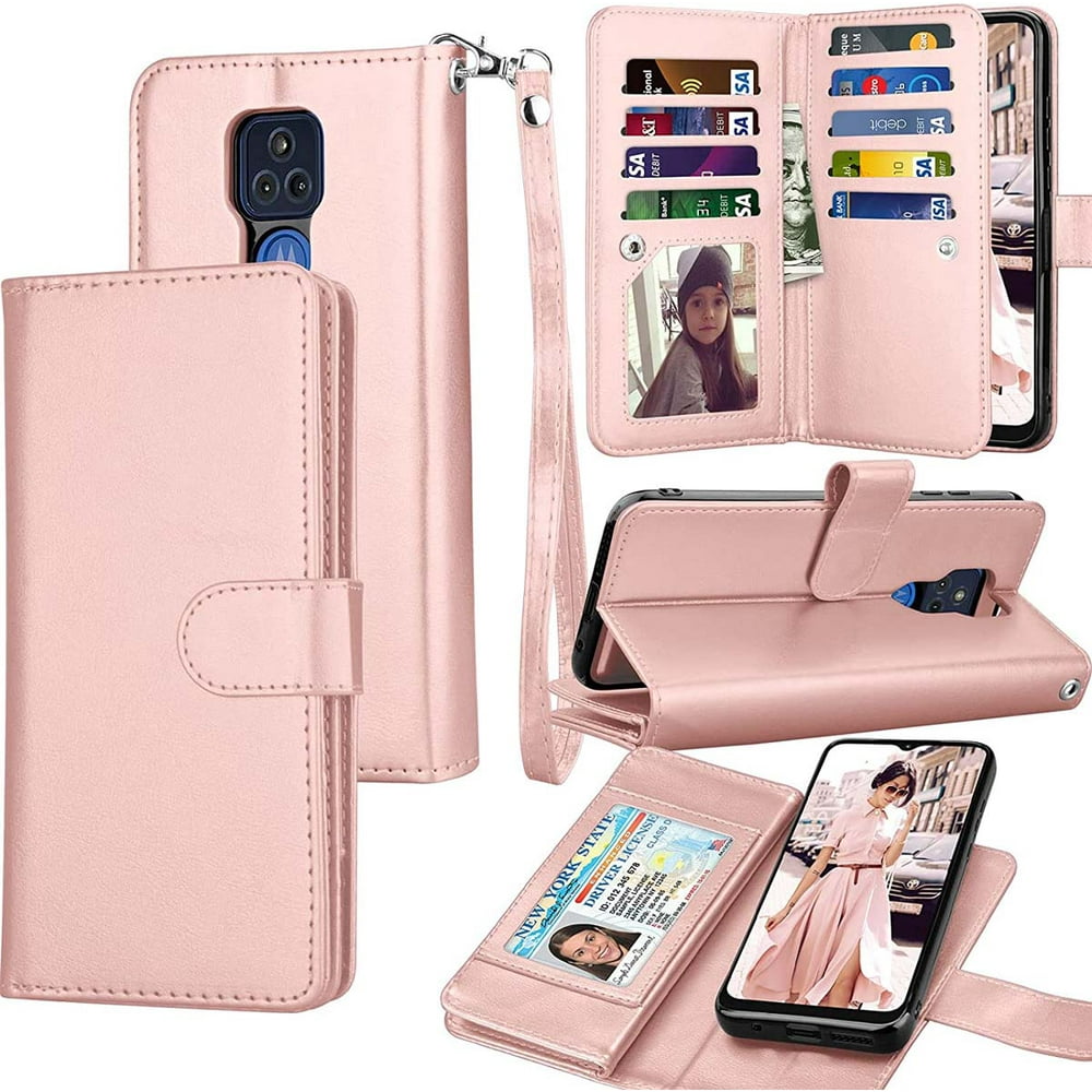 Moto G Play Case, Motorola Moto G Play (2021) Wallet Case, G Play PU ...