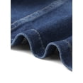 thumbnail image 6 of DARING DIVA Women's Rolled Sleeve Button Down Crop Jean Jacket XS Deep Blue, 6 of 6