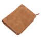 thumbnail image 3 of Monedero vintage con cremallera, diseño de tres pliegues, ranura para varias tarjetas, cartera corta para hombre, bolso para regalo, uso diario, marrón, 3 of 15