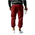 thumbnail image 7 of Yongwang Joggers for Men Drawstring Waist Pants Casual Fashion Sports Long Trousers with Pockets, 7 of 7