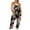 Black womens jumpsuits, variant on Usmixi Jumpsuits for Women Loose Wide Leg Spaghetti Strap Long Jumpsuits Overalls with Pocket Summer Fashion Leopard Print V-Neck Sleeveless Maxi Rompers Black s