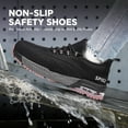 thumbnail image 4 of SPIEZ® Women's Composite Toe Safety Shoes,Breathable Non Slip Work Shoes,Lightweight Safety Sneakers with Air Cushion-Black Pink,Size 6.5, 4 of 11