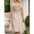 thumbnail image 3 of ZOELNIC Women's Floral Summer Dress Casual Short Sleeve Ruffle Flowy Midi Sundress Boho Beach Vacation Dress, XL, 3 of 4