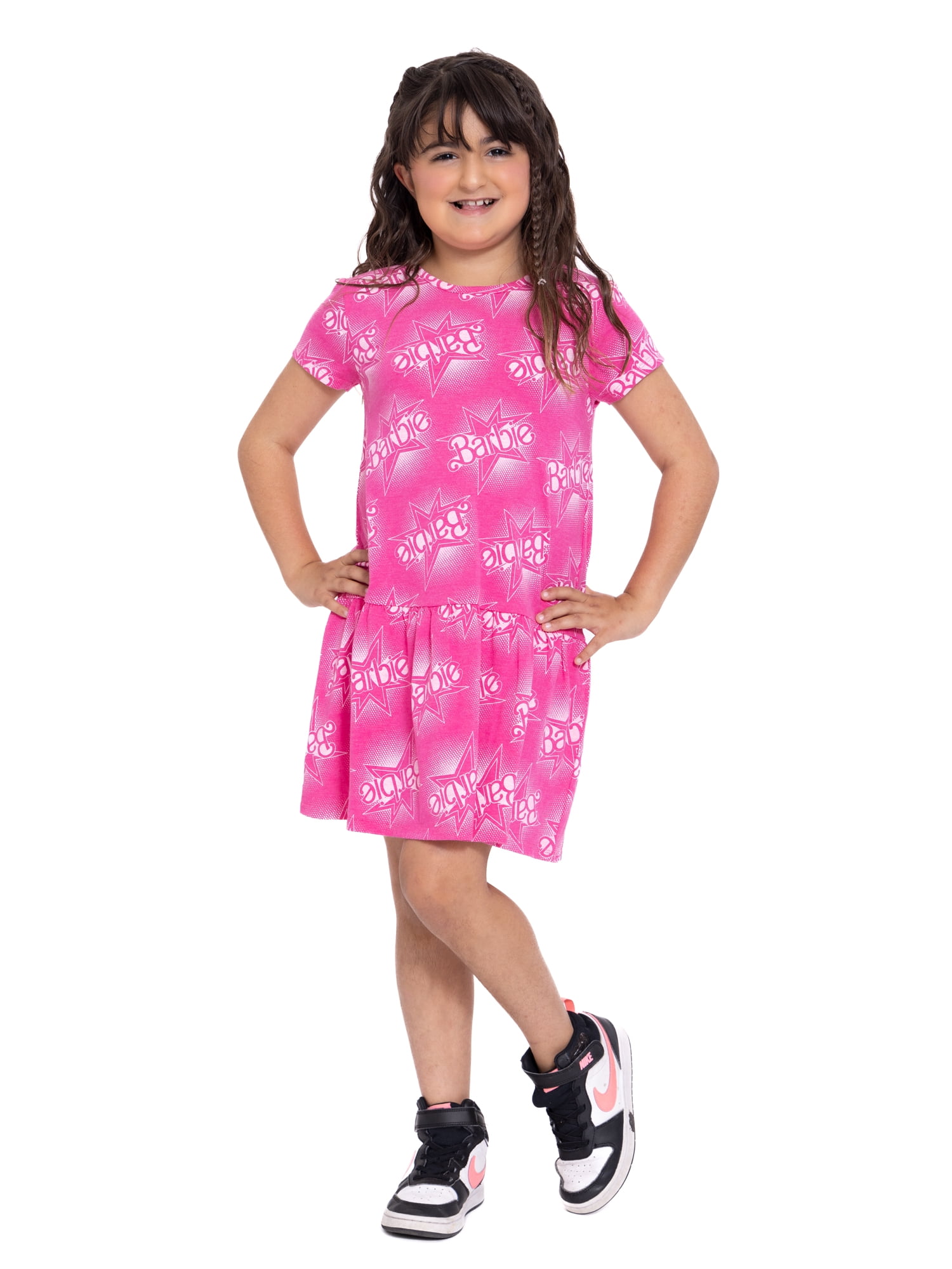 Barbie Girls Short Sleeve Dress, Sizes 4-12