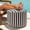 Black & White Stripes, variant on Jaxx Spring Indoor / Outdoor Bean Bag Pouf Ottoman, Taupe Stripes