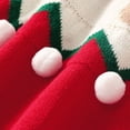 thumbnail image 5 of Drtj Boy Girl Red Pullover Bear Crew Neck Long Sleeve Knit Pullover Warm Autumn Winter Sweater Christmas Tops, Sized 18-24M, 5 of 7