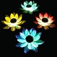 thumbnail image 3 of SUPERHOMUSE - Lámpara LED flotante de loto para piscina, ahorro de energía, luz nocturna solar para jardín, piscina, estanque, fuente, decoración, 3 of 6