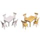 thumbnail image 2 of Juego de muebles en miniatura para casa de muñecas 1:12, mesa de comedor de madera, 4 sillas, accesorios para sala de estar, 5 unids/set Methold WJ4204-02B, 2 of 7