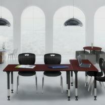 Regency Kee 66" x 24" Height Adjust Table,Mahoga MT6624MHAPBK40BK