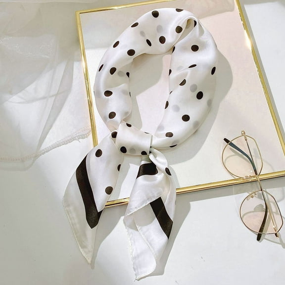 Masteelf 1Set Thin Chiffon Scarf for Girls White Color Square Shape Suitable for Spring Season