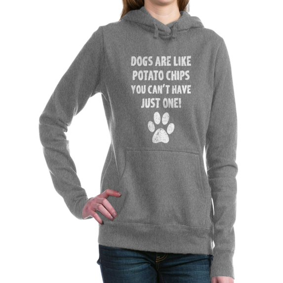 CafePress - Dogs Are Like Chips - Pullover Hoodie, Classic & Comfortable Hooded Sweatshirt