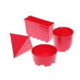 thumbnail image 1 of Ensemble de Jouets de Plage pour Enfants 4 Pcs, Ensemble de Jeu de Sable Pyramide Château, Jouets pour Bac à Sable, Trousse d'Outils de Sable Créatifs, Moules à Sable pour Filles et Garçons (Rouge), 1 of 8