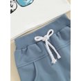 thumbnail image 3 of Bslissey Toddler Baby Boys Girls 2Pcs Summer Clothes Short Sleeve Cow Letter Print T-shirt Tops + Solid Color Shorts Outfits 0-3T Infant Casual Short Pants Sets, 3 of 9