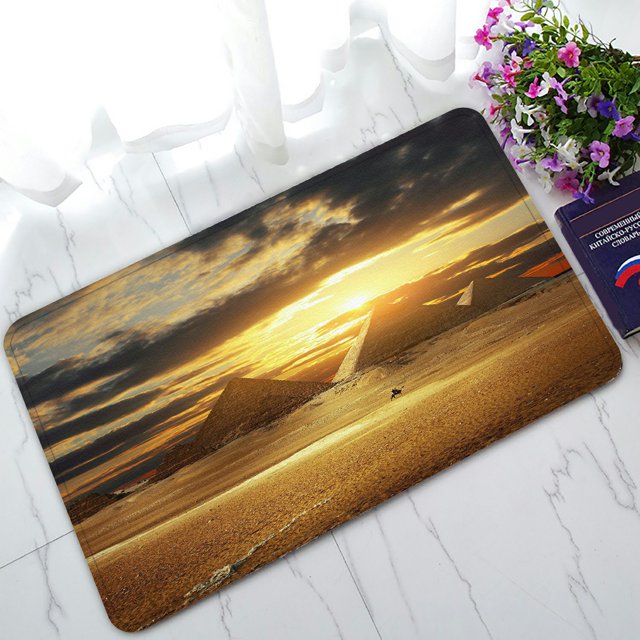 Felpudo ABPHQTO Puesta de sol sobre las pirámides de Giza 45x75 cm