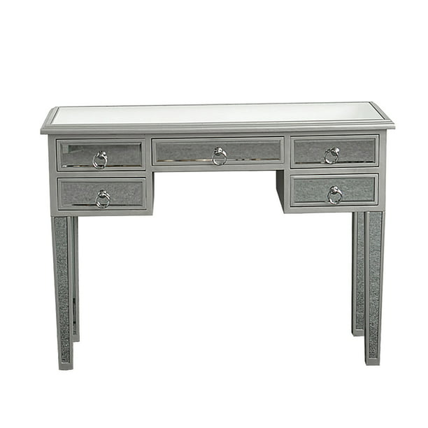 Hi Fancy Mirrored Desk Entryway Console, Fancy Console Table With Mirror Set