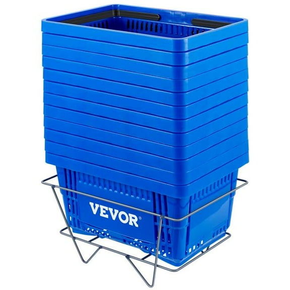 Vevor SLSBGWLDZJL12AFKEV0 16.9 x 11.8 x 8.7 in. Shopping Basket, Blue