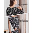 thumbnail image 4 of Pinspark Hospital Nightgowns Women Open Back Nightdress Bedridden Elderly Women' Pajama Dress Long Sleeve Post Surgery Gowns, 4 of 6