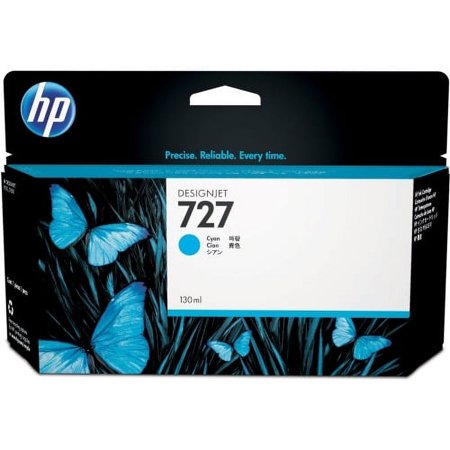 UPC: 0889296103301 | HP 727 (B3P19A) Original Ink Cartridge – Single Pack Inkjet – Standard Yield – Cyan – 1 Each