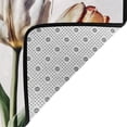 thumbnail image 4 of Tulipa White Print Washable Rugs Area Rugs for Living Room Large Bedroom Kitchen Rug Non-Slip Low-Pile Entryway Rug Floor Mat Carpet for Dining Laundry Room Office Rug 80x58 inch, 4 of 4