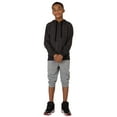 thumbnail image 4 of Vibes Boy Light Grey French Terry Jogger Capri Shorts Zipper Pockets Rib Bottom, 4 of 5