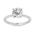 thumbnail image 2 of Camigos - Twisted Rope Band Round Cut Moissanite Lab - Diamond Solitaire Engagement Ring, 2 of 5