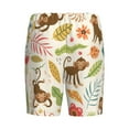 thumbnail image 5 of Gaeub Monkeys in the Jungle Printed Men's Short Pajama Pants, Lightweight Lounge & Sleep Bottoms Keep You Cool - 3X-Large, 5 of 9