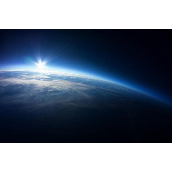 Art.com Near Space Photography - 20Km above Ground / Real Photo Taken from Weather Balloon / Universe Strat Art Print by dellm60, 24" x 16"