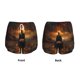 thumbnail image 3 of Balery Western Rainy Desert Cowboy Pantalones cortos deportivos para mujer con forro y dos bolsillos, elásticos, para entrenamiento, gimnasio, yoga-X-Large, 3 of 7