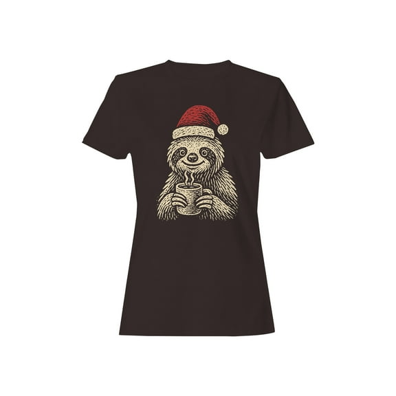 Cozy Christmas Sloth with Cocoa Women's T-shirt