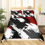 Geometric Duvet Cover Full Camouflage Bedding Set Black Blue Campaign Abstract Camo Army Beehive Comforter Cover Honeycomb Hexagon Militarily Style Room Decor Quilt Cover For Adult Man Woman