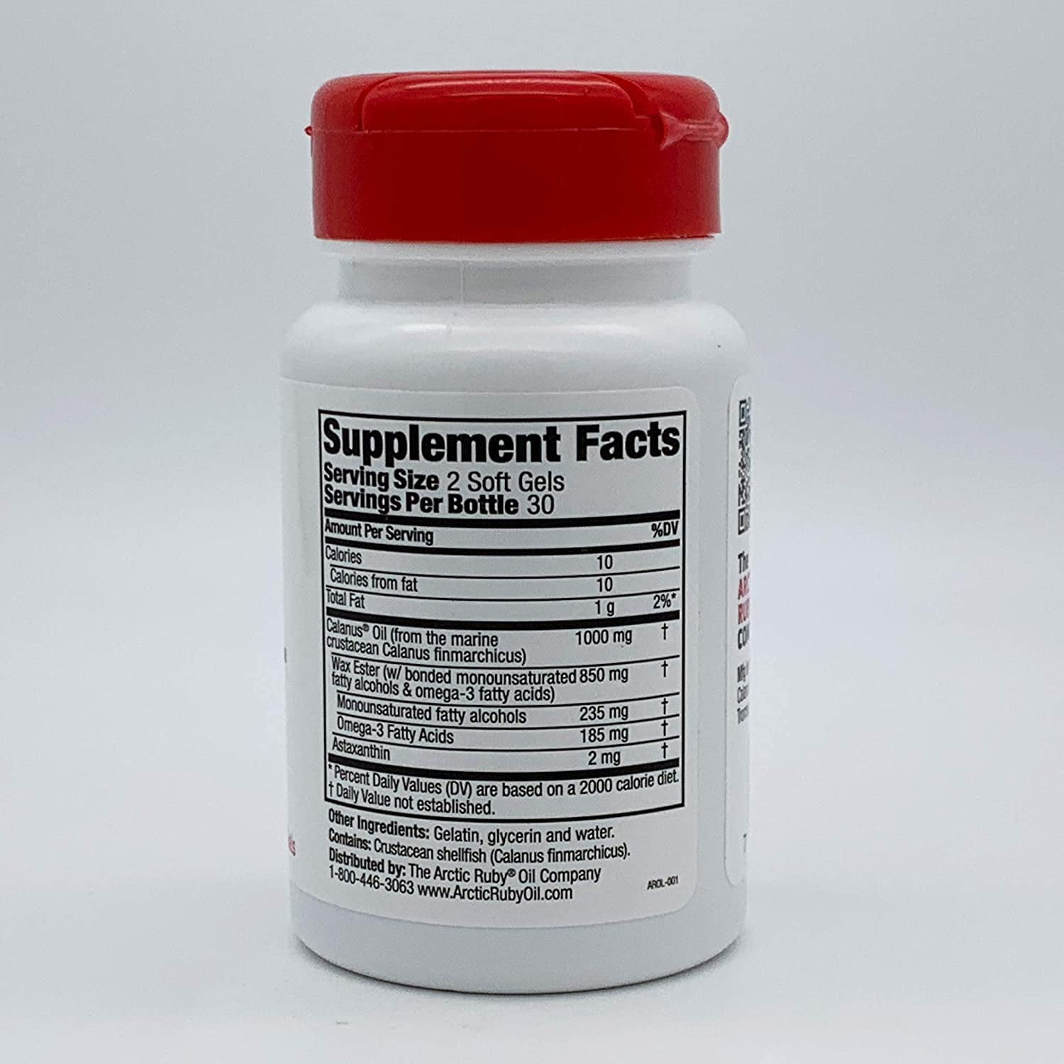 Arctic Ruby Oil For Heart Brain Health Boosting Immune System 60 500mg Soft Gels Contains Calanus Oil With Higher Levels Of Epa Dha For Improved Immune Response Walmart Com