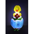 thumbnail image 6 of 4 Foot Tall Easter Inflatable Yellow Baby Chick with Red Flower and Blue Egg Pre-Lit LED Lights Outdoor Indoor Holiday Blow up Lighted Yard Lawn Home Family Outside Decor Party Decoration, 6 of 7