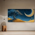 thumbnail image 7 of Oversized Canvas Wall Art Tree of Life with Sun and Moon, Green Abstract Nature Paintings, Modern Canvas Prints for Living Room Bedroom Home Decoration, 7 of 7