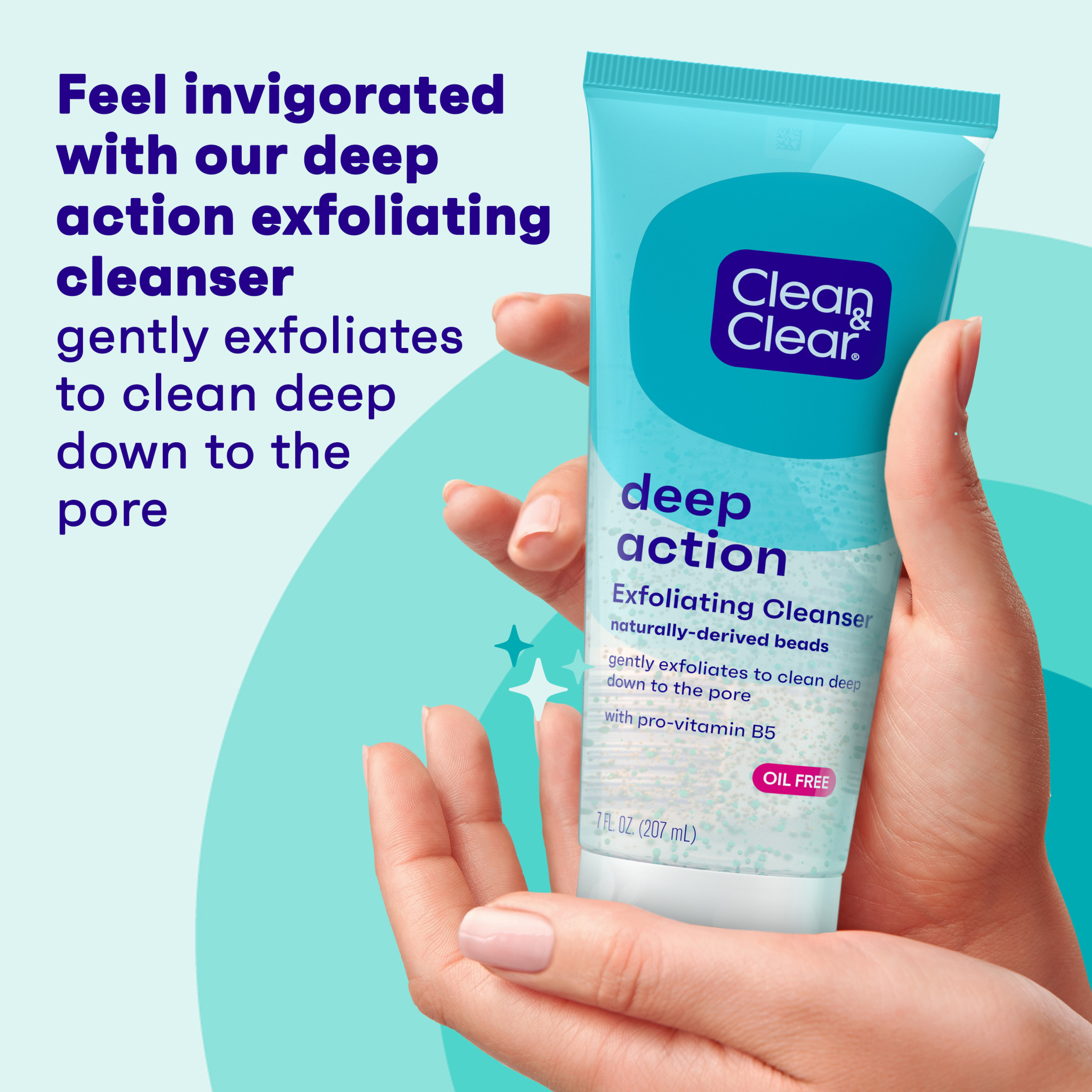 Clean Clear Oil-Free Deep Action Exfoliating Acne Face Scrub, Facial Cleanser and Wash, 7 oz - image 3 of 8