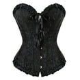 thumbnail image 3 of Guardurnaity Mujer Corset Overbust Bustier Strapless Shapwear Ropa interior, S, Negro Ropa interior negro S, 3 of 6