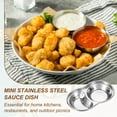 thumbnail image 5 of Uxcell Stainless Steel Sauce Dish, Round Appetizer Plates Condiment Bowl for Dipping Silver, 5 of 7
