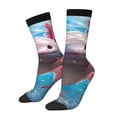 thumbnail image 1 of Balery Cute Underwater Axolotl Calcetas Largas con Estampado para Hombre y Mujer – Suaves y Transpirables, Talla Única (US 5-11), 1 of 6